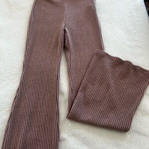 Ribbed purplish Knit Pants